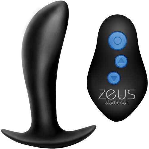 Zeus Electrosex 64X Pro-Shocker Vibrating &amp;amp; E-Stim Prostate Plug Black Slike