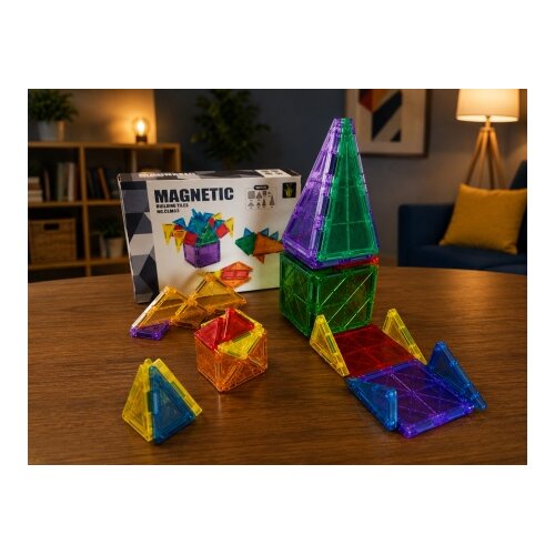  Magnetne Kocke Magnetni konstruktor rainbow Mini zamak 48 delova Magnetne kocke ( SW12751 ) Slike
