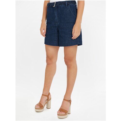 Tommy Hilfiger Dark blue denim shorts - Women Slike