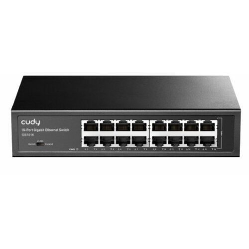 Cudy GS1016 16-Port 10/100/1000M switch, 16x gbit RJ45 port, rackmount (alt. Teg1016d, PFS3016-16G) 42975 Slike