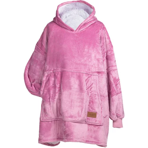 Svilanit hoodie odeja, roza + darilo: nogavice