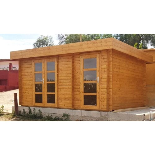 Male kuće Drvena vrtna kuća ORIENTAL 4 470 &amp;times; 320 cm &amp;ndash; bez zavr&amp;scaron;nog krovnog pokrova Slike