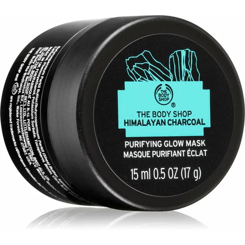 The Body Shop Himalayan Charcoal Purifying Glow maska za obraz za mastno kožo 15 ml za ženske