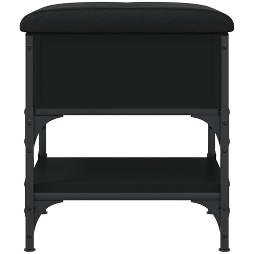  Klupa za cipele crna 42 x 42 x 45 cm od konstruiranog drva Slike