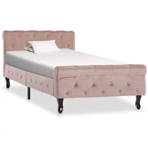  za krevet ružičasti baršunasti 90 x 200 cm