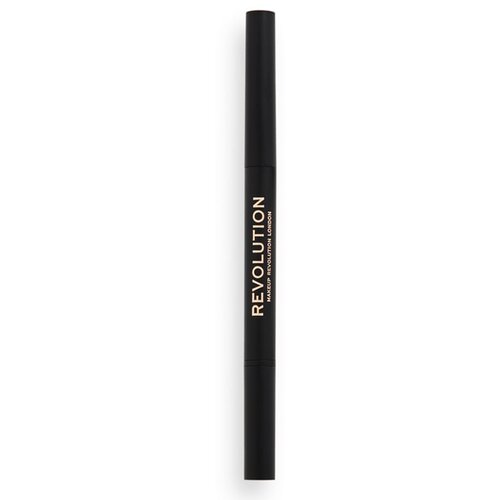 Makeup Revolution Duo Brow Definer natančni svinčnik za obrvi odtenek Light Brown 0,25 g Slike