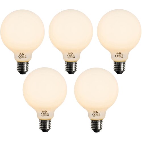LUEDD Komplet 5 E27 zatemljiva LED žarnica Opal G95 5W 450lm 2200K Cene