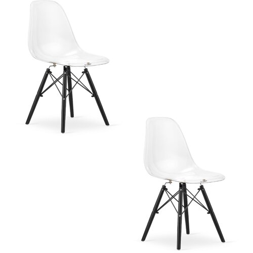 Brandless Stol OSAKA prozoren / noge črne x 2, (22030677) Cene