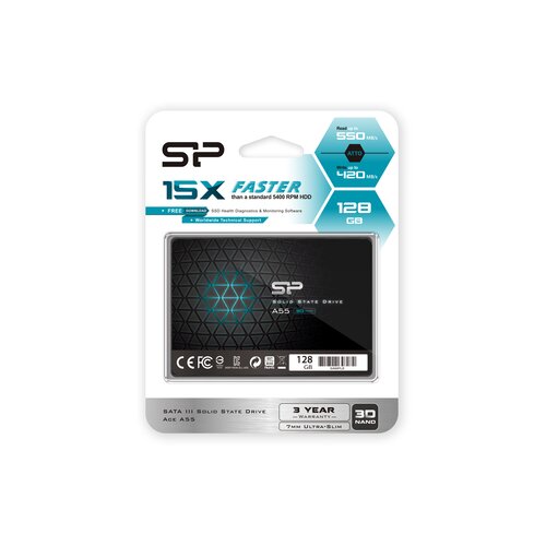 Silicon Power 128GB 2.5&amp;quot; SATA III Ace A55 (SP128GBSS3A55S25) SSD disk Slike