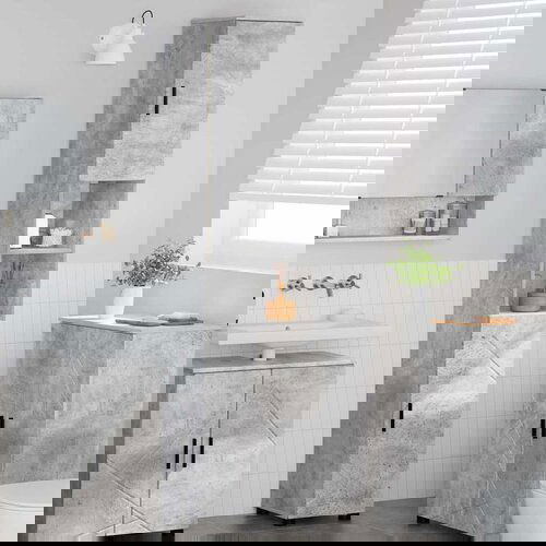 vidaXL Visoki ormarić za kupaonicu Beton siva 30 x 35 x 192 cm Cijene