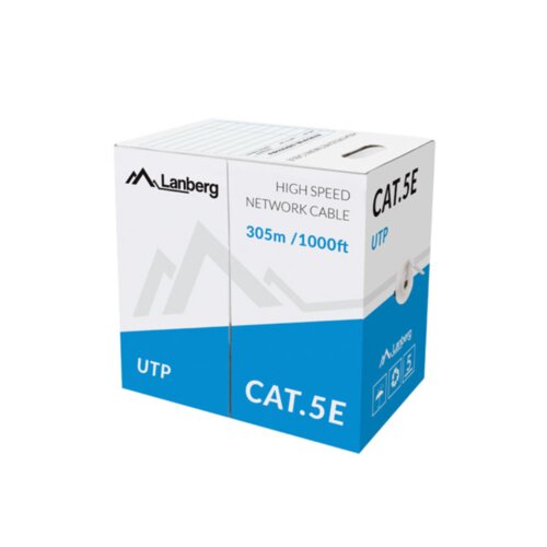 Lanberg BOBINA CAT.5E UTP RJ45 Solido Cobre Fluke Testirano AWG24 CPR 305M GRIS, (20754537) Cene