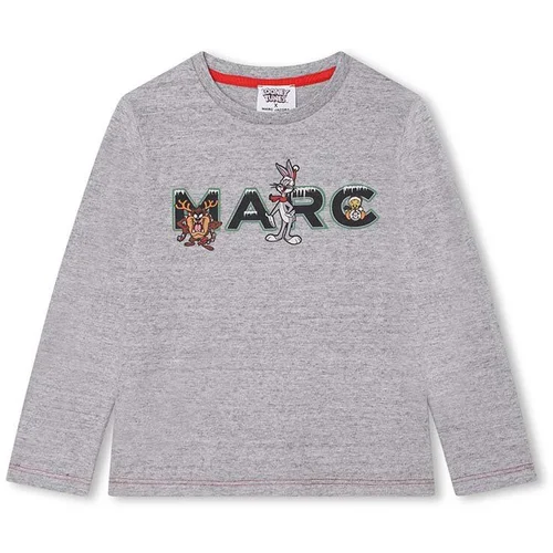 Marc Jacobs Dječja pamučna majica dugih rukava x Looney Tunes boja: siva, s tiskom