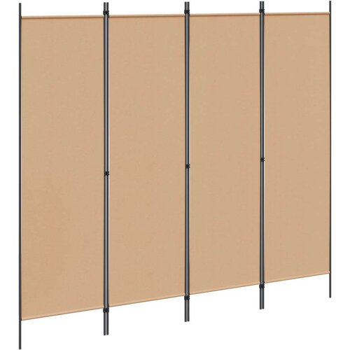  4-panelni pregradni zid Bež 200 x 180 cm Tkanina - Bež 4 Slike