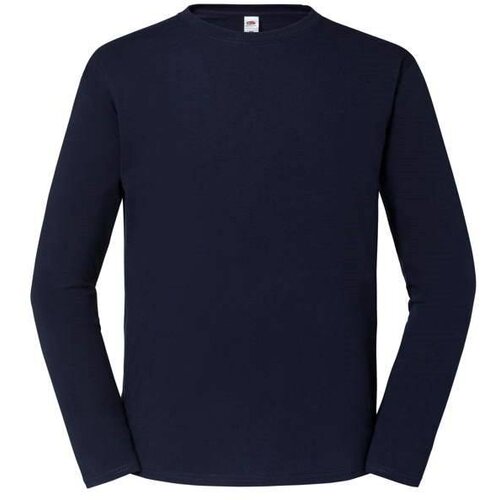 Fruit Of The Loom Granatowa koszulka męska Iconic 195 Ringspun Premium Slike