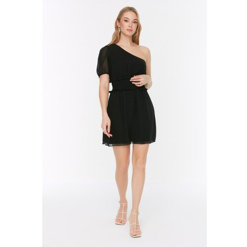 Trendyol Black Petite Single Sleeve Dress Slike