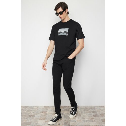 Trendyol Men's Black Skinny Fit Denim Trousers Jeans Slike