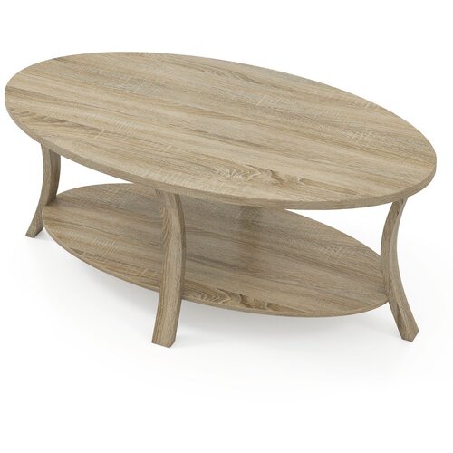 Costway Ovalna mizica s polico Enostavna mizica za dnevno sobo, (5000081596) Slike