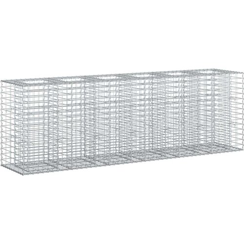  Gabionska dvignjena postelja 2 pcs srebrna 250 x 50 x 80 cm, (5000218505) Cene