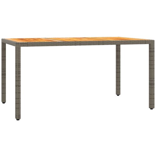  7-dijelni vrtni blagovaonski set sivi od poliratana Siva 150 cm table length Slike