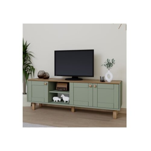 Hanah home Hanah Kućna TV komoda, boemski stil 1600-84, 160x56x40 cm, zelena Cene