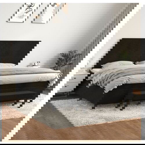 vidaXL Krevet s oprugama i madracem crni 180x200 cm baršunasti Cijene