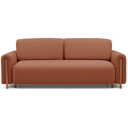 ELTAP Sklopiva/s prostorom za odlaganje sofa od bouclé tkanine boja terakote 244 cm Arcadova – Cene
