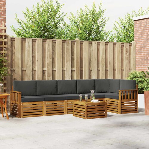  Set vanjskih sofa 7 kom. Prirodna i antracit Poliester Cene