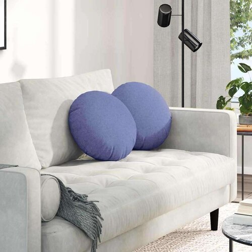  Jastučići za sjedenje 2 pcs Traper plava &Oslash;40 x 13 cm tkanina Cijene