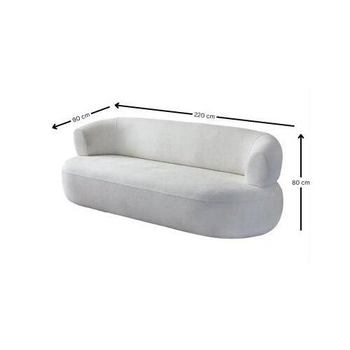 Atelier Del Sofa Trosed Roma, 230 cm, Bijela Slike