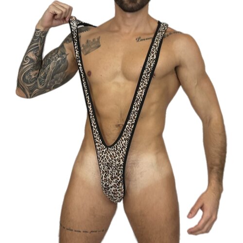  Mu&amp;scaron;ki kupaći mankini, leopard dezen Slike