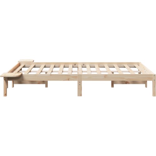 VidaXL Krevet s okvirima i noćnim ormarićima Smeđa 135 x 190 cm Smeđa Slike