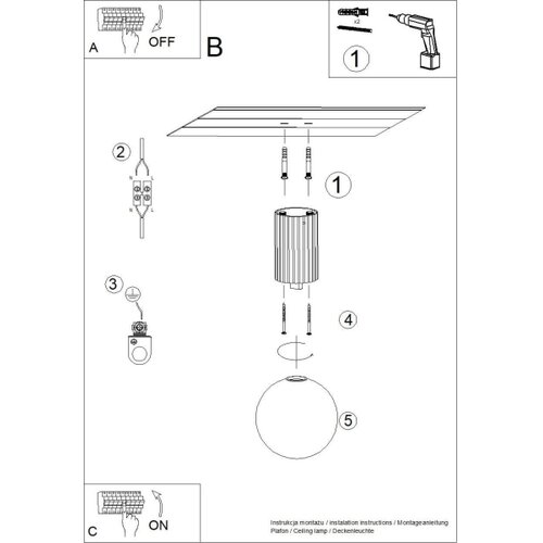 Sollux SL.1713 - Stropna svetiljka za kupatilo HALO 1xG9/8W/230V IP44 crna Slike