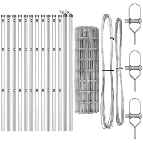 Euro ograda s 13 postova 0.6x25 m Galvanizirani čelik Slike