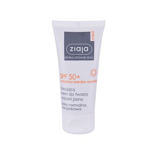 Ziaja Med protective tinted SPF50+ krema za sončenje 50 ml odtenek light za ženske Slike