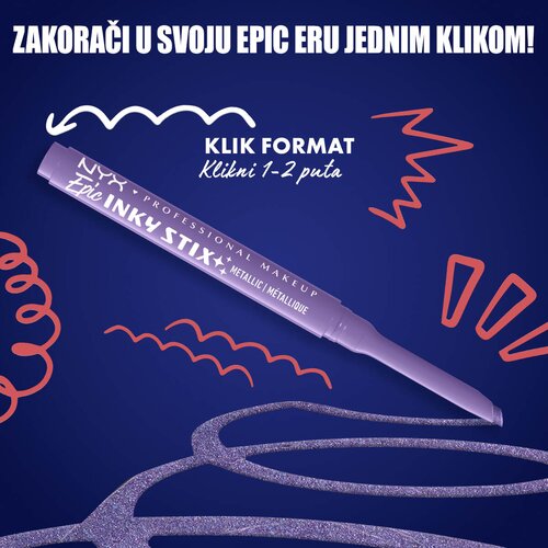 NYX Professional Makeup Epic Inky stix ajlajner 10 Violet Volt Cene