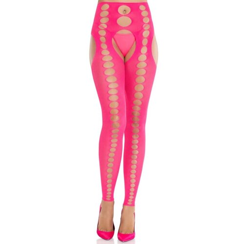 LEG AVENUE HOSIERY LEG AVENUE - STRAPLESS AND SEAMLESS OPAQUE STOCKINGS NEON PINK Cene
