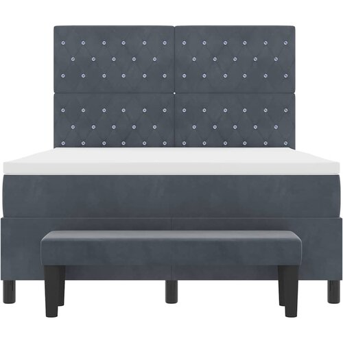  Krevet s opruga kutije Tamno siva 200 x 140 cm Bar&amp;scaron;un Slike
