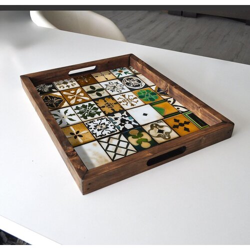 Aberto Design poslužavnik REF006 48 x 38 x 4 cm, šareni Cene