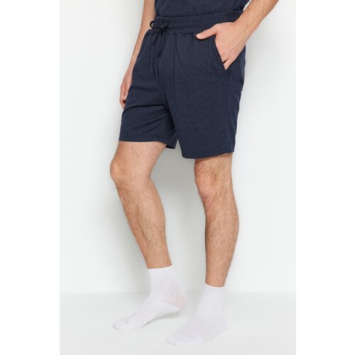 Trendyol Pajama Set - Navy blue - Plain Slike