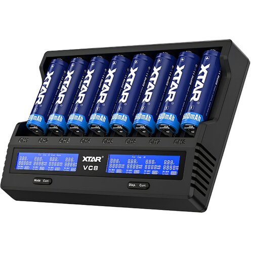 XTAR Univ. punjač akumulatora do 8 kom. sa displejem VC8S Slike
