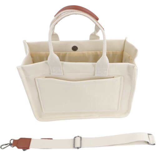 INF Ženska platnena torba za čez ramo za prosti čas White, (21821999) Slike