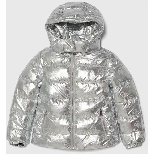 Guess Otroška jakna srebrna barva