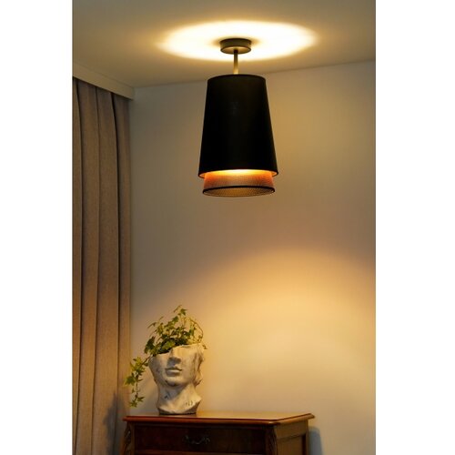 Duolla - Plafonski luster BELL SHINY 1xE27/15W/230V, prečnik 25 cm, crna/bakrena Slike