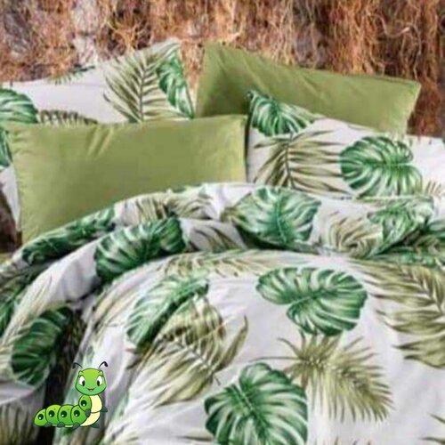 Gusenica posteljina zeleno lišće - 200x215 Cene