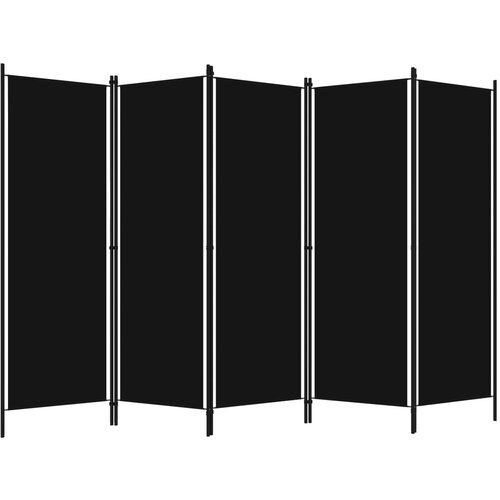 Maison Chic Paravan - Sobne pregrade 5-delni črn 250x180 cm, (22112058) Cene