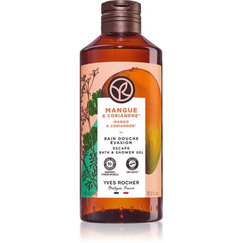 Yves Rocher Bain de Nature osvežujoč gel za prhanje Mango &amp;amp; Coriander 400 ml Slike