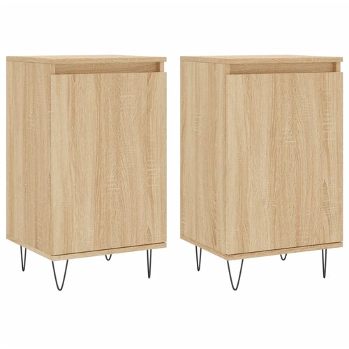 Maison Chic Komoda - Predalnik 2 kosa sonoma hrast 40x35x70 cm inženirski les, (21722085) Slike