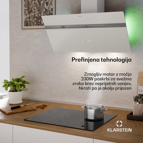 Klarstein Alina kuhinjska napa | 90 cm | 615 m&amp;sup3;/h | Tiha | EEK A Slike