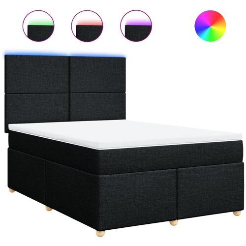Maison Chic Box spring posteljni - Vzmetna postelja z vzmetnico črn 140x190 cm blago SL17201, (21883329) Cene