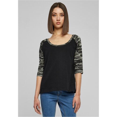 Urban Classics Women's 3/4 Contrast Raglan T-Shirt Black/Dark Camo Cijene